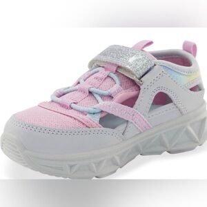 Oshkosh Toddler Girl’s Durable & Washable Summer Sandals Gray & Pink Size 10 NWT